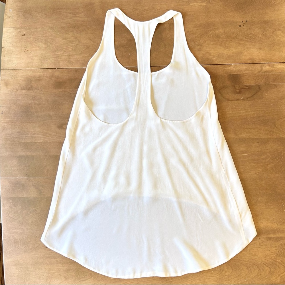 SEN 100% Silk T-Back Sleeveless Blouse Cream
